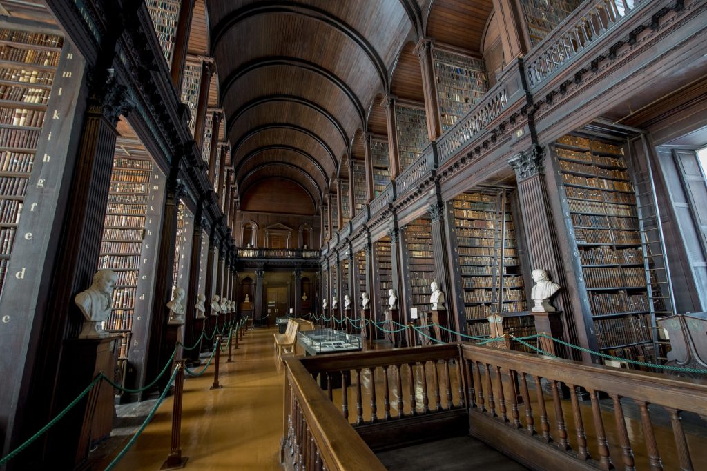 Najkrajšie knižnice: Library of Trinity College Dublin / Zdroj: Pixabay