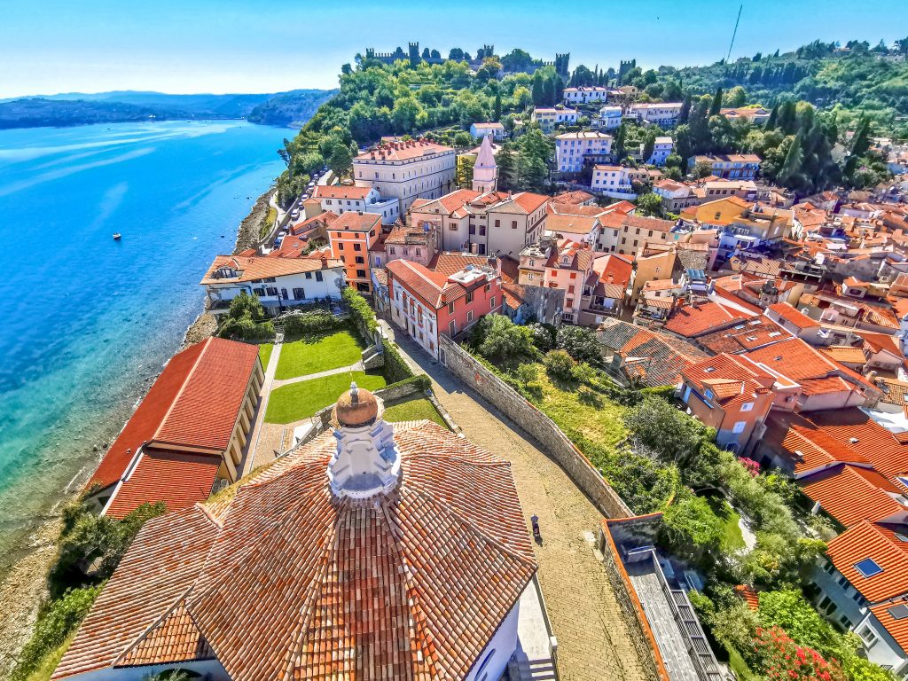 Výhľad na mesto Piran zo zvonice