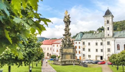 Dobré ránko Kremnica - Kláštor a Morový stĺp