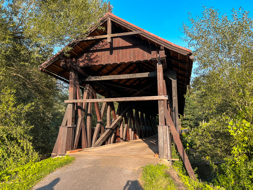 Drevený krytý most v Štefanskej Hute
